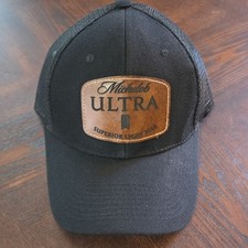 Michelob Ultra Superior Light Beer Black Mesh Trucker Hat Cap picture