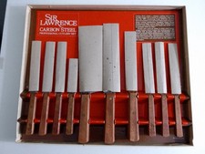 Vintage Sir Lawrence by Armstrong Forge Carbon Steel 10 piece Knife Set picture