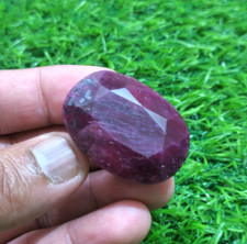 212 Crt 100% Natural Red Ruby Faceted Oval Shape Loose Gemstone  For Jewelry picture