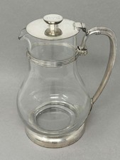 NEW YORK CENTRAL RR 1948 GLASS & SILVER WATER PITCHER picture