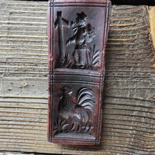 Vintage German Wax Relief  Hanging Wall Art / Folk Art picture