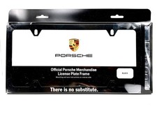 Genuine Porsche “There is no substitute” License Plate Frame Black picture