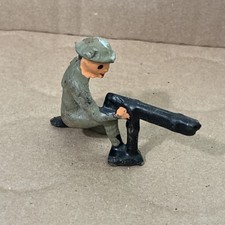 Vintage ~Miniature Cast Iron Army Man Figurine picture