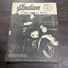1943 Indian Motorcycle News WWII April May Vol X No II Indian Motocycle Magazine picture