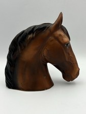 Vintage Lefton Brown Ceramic Horse Head Planter Vase – Mid-Century Modern Japan picture