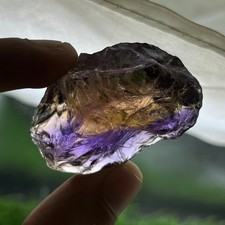 129 Cts Rare Big Ametrine Rough Gemstone – Natural Raw Amethyst and Citrine picture