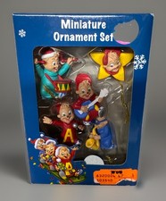 2010 Santas Best Alvin & The Chipmunks Miniature Xmas Ornament Set In Orig Box picture