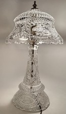 VTG Hofbauer “The Byrdes Collection”  Cut Crystal Table Lamp Germany 18”T RARE picture