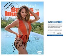 CHRISSY TEIGEN SIGNED SPORTS ILLRUSTRATED MODEL 8x10 PHOTO - ACOA COA picture