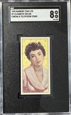 1955 Barbers Tea LTD. Cinema & T.V. Stars Elizabeth Taylor #7 SGC 8 picture