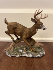 Vintage 1986 Homco Masterpiece Porcelain White Tail Buck Sculpture Figurine picture