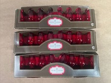 3 Vtg 8 K-Mart C-7  Cool-Lite Transparent Red Indoor/Outdoor 5 Watt 24 Bulbs picture