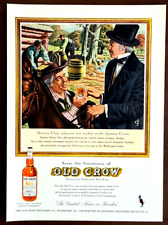 Old Crow Kentucky Bourbon Whiskey Original 1959 Vintage Print Ad Wall Art picture