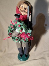 2004 Byers Choice A Christmas Caroler Lamplighter With Ladder & Wreath Figurine  picture