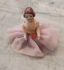 Antique Bisque Doll Girl Dancing Lace Figurine 2