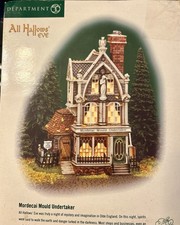 Dept 56 All Hallows Eve Dickens Village Mordecai Mould Undertaker With Box picture