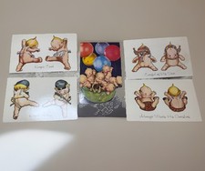 Vintage Kewpie Postcards Lot of 5 Rose O’Neill Flying Kewpies Unused picture
