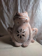 Ceramic Frog Candleholder Unpainted Handmade 10