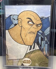 2026 Topps Chrome Star Wars Mace Windu Gold Foil Sketch 1/1 Jason Saldajeno picture