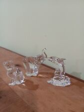 Lenox Full Lead Crystal Elephant, Cat, Dolphin Lot picture