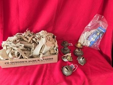 HUGE Lot Of Vintage Oil Kerosene Lamp Wicks And 7 Burners -Various Sizes picture