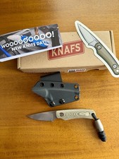 Knafs Little Lulu MagnaCut Fixed Blade Knife - Kydex Sheath, Ti Bead, Box - LNIB picture