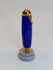 Handmade Secret Compartment Key Chain Knife made with Lapis & Gold TruStone. #65 picture