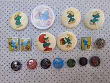 The Smurfs Badges Collection Vintage 1986 Original Collection Cartoons Kids picture