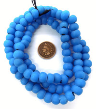 100 Beautiful Blue Southwest Padre African Trade Beads  #991 picture