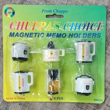 Vintage 1990s Mini Magnetic Kitchen Appliances Kettle-Rice Cooker/6 piece picture