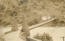 c.1910 Auburn CA American River Suspension Bridge RPPC Postcard picture