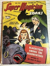 Super Magician Comics #7 Sept 1942 Blackstone Headhunters Golden Age Key picture