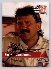 PRO SET RACING Ned Dale Jarrett Autographed 1991 NASCAR Trading Card #55 picture