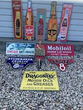 Antique Vintage Old Style Metal Signs Gas Oil Soda Mix/Match 4 picture