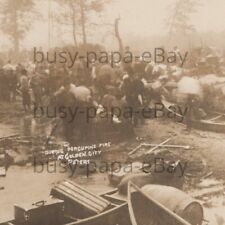 1911 RRPC Great Porcupine Forest Fire Disaster Lake Timmuns Ontario Postcard picture