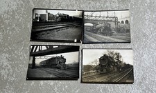 Lot of 4 Vintage Steam Engine Action Mini Glossy Photographs picture