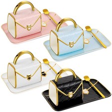Sliner Set of 4 Handbag Coffee Mug Purse Tea Cup Set, Ceramic 10 Oz/ 310 ml, ... picture