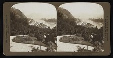 Rolandseck Germany 1902 Nonnenwerth Island Drachenfels Rhine Stereograph picture