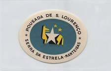 Pousada De Sao Lourenco Manteigas Portugal Vintage Hotel Luggage Label picture