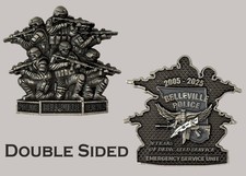Belleville Police ESU 20 Years Emergency Service Unit Challenge Coin  J#38 picture