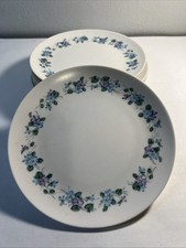Vintage Royalon Melmac 6” Plate Purple & Blue Floral Design 306 Lot Of 6 USA picture