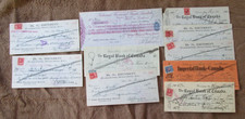(10) EARLY CANADIAN BANK CHEQUES - 1916-45 - Revenues -  picture