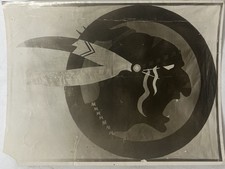 WWI SPAD Fighter Plane Indian Head Squadron Insignia Vintage Aviation Photo picture