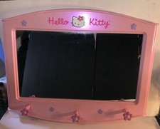 VTG 2001 Sanrio Hello Kitty Pink Floral Wall Mounted Mirror Coat Hat Rack picture