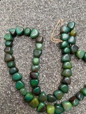 Wonderful Tibetan Natural Old Agate Dzi 60 Beads Short Necklace  picture