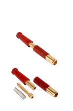 Wood & Brass Single Hitter Ejector Taster Cigarette Bat picture