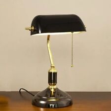 European Style Glass Bank Table Lamp - Black picture