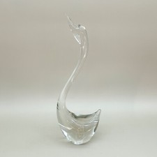 Art Glass Swan Figurine Paperweight Blown Glass 4