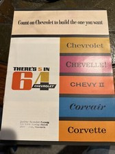 Original 1964 Chevrolet Full Line Sales Brochure Chevy Corvette Chevelle Corvair picture