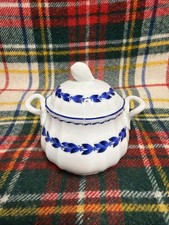 Vintage Noritaki Simplicity In Blue Sugar Pot Bowl Covered Porcelain 8132 picture
